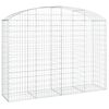 vidaXL Cesto Gabbione ad Arco 200x50x140/160 cm Ferro Zincato