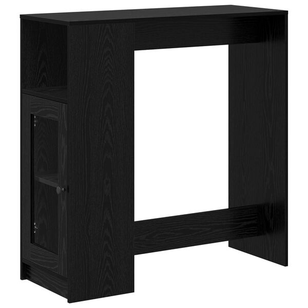 vidaXL Tavolo da bar Rovere Nero 101 x 40 x 103,5 cm Legno multistrato