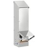 vidaXL Feeder per pollo Argento 13 x 12 x 51 cm Acciaio zincato