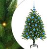 vidaXL Albero di Natale con 150 LED con supporto Verde 120 cm PE