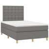 vidaXL Giroletto a Molle con Materasso Grigio Scuro 120x190cm Tessuto
