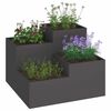 vidaXL Vaso da giardino Nero 80 x 80 x 60 cm Acciaio