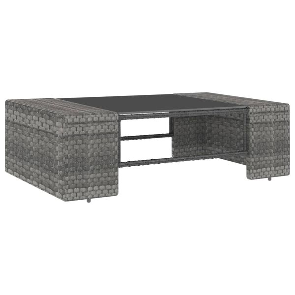 vidaXL Set Divani da Giardino 8 pz in Polyrattan Grigio