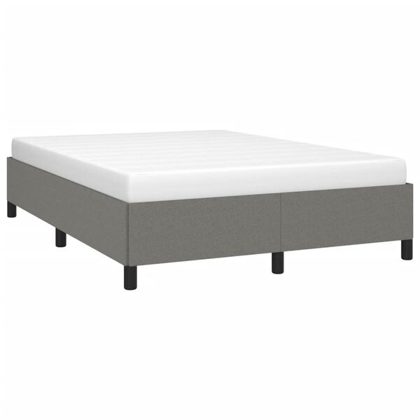 vidaXL Giroletto senza Materasso Grigio Scuro 140x190 cm Tessuto