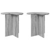 vidaXL Tavolo laterale 2 pz Grigio Sonoma &Oslash; 39 x 38 cm