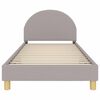 vidaXL Struttura letto bambini con testata Grigio chiaro 80 x 200 cm