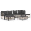 vidaXL Set Divani da Giardino 7 pz con Cuscini Antracite in Polyrattan
