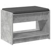 vidaXL Panca per ingresso con cuscino Grigio Cemento 63 x 38 x 45 cm