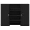 vidaXL Banco Reception Rovere Nero 135x50x103,5 cm Legno Multistrato