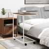 vidaXL Tavolino con Ruote Bianco 55x35x70 cm in Legno Multistrato