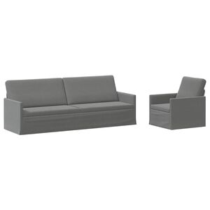 vidaXL Set di divani 2 pcs Grigio Scuro Velluto (V)