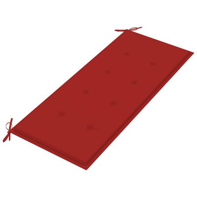 vidaXL Cuscino per Panca Rosso 120x50x3 cm in Tessuto Oxford