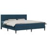 vidaXL Struttura letto con materasso Blu 180 x 200 cm Velluto
