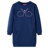 vidaXL Abito in Felpa da Bambina Blu Marino 92