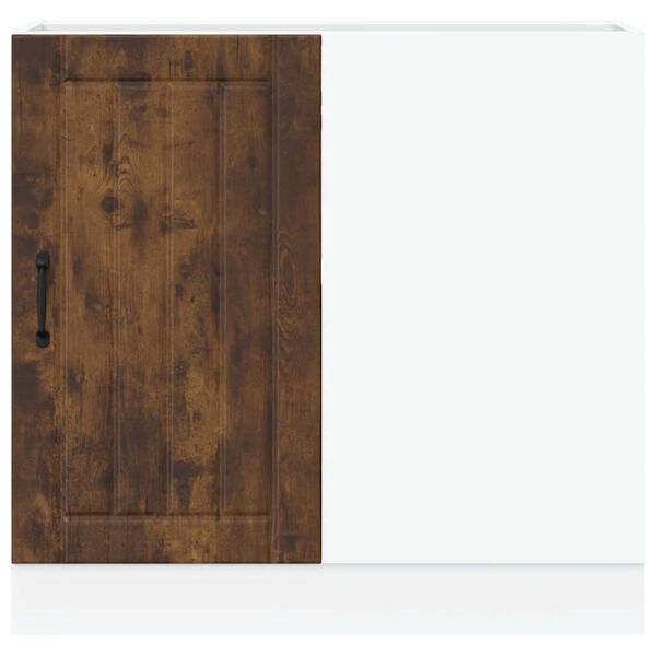 vidaXL Mobile base da cucina Lucca Rovere Fumo in Legno Multistrato