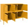 vidaXL Credenza Giallo Senape 100,5x39x79 cm in Acciaio