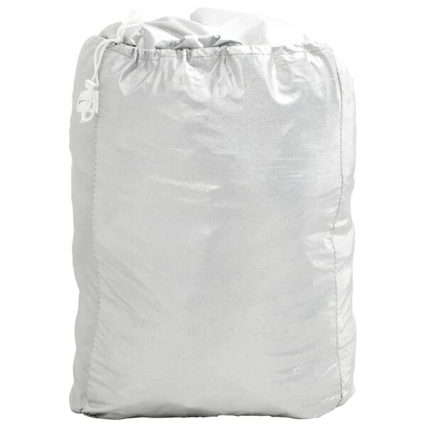 vidaXL Copriauto per Fuoristrada Cinghie con Fibbia Argento XL PEVA