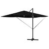 vidaXL Parasol Roma a braccio Nero e Nero 352 x 251 x 265 cm