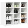 vidaXL Mobile per scarpe Bianco 77,5 x 30 x 67 cm Legno multistrato