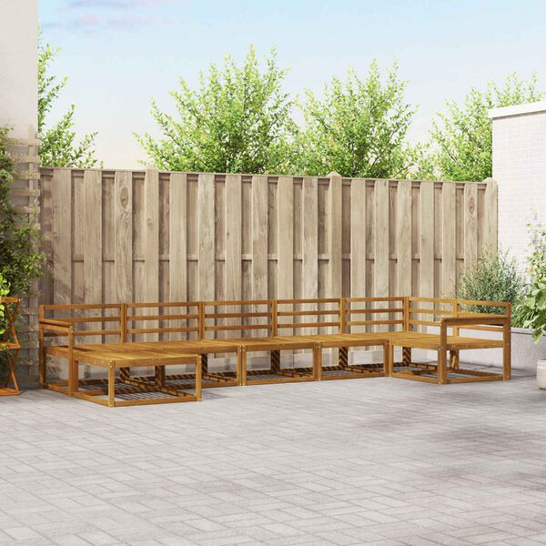 vidaXL Set di divani da esterno 7 pcs Naturale