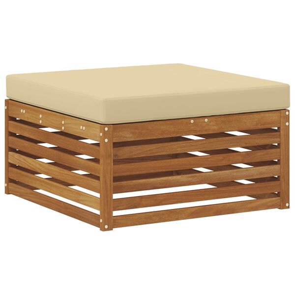 vidaXL Set di divani da esterno con cuscino 6 pcs Naturale e Beige