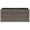 vidaXL Fioriere da Giardino con 2 Vasi Grigie 72x30x32 cm Polyrattan
