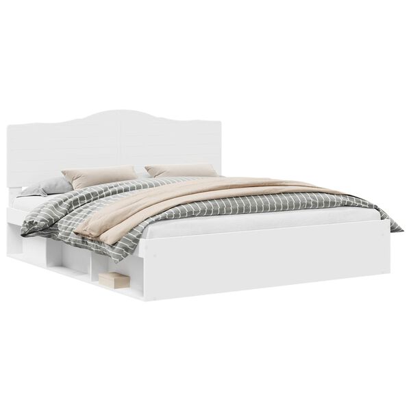 vidaXL Struttura del letto Bianco 180 x 200 cm Pino massello