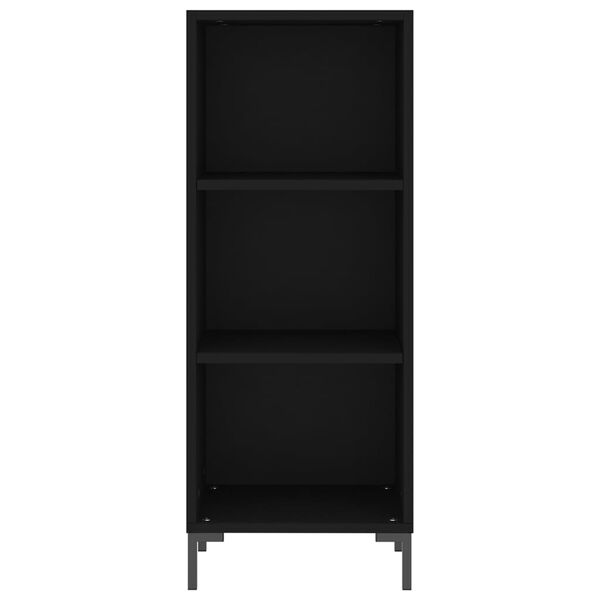 vidaXL Credenza Nera 34,5x32,5x90 cm in Legno Multistrato
