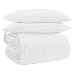 vidaXL Set di Piumoni con cuscino 3 pcs Bianco Piuma d'anatra