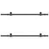 vidaXL Kit di Binari per Porte Scorrevoli 152,5 cm Acciaio Nero