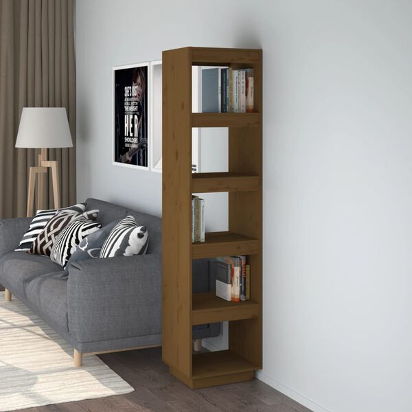 vidaXL Libreria/Divisorio Ambra 40x35x167 cm in Legno Massello di Pino