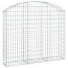 vidaXL Cesto Gabbione ad Arco 150x30x120/140 cm Ferro Zincato