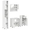vidaXL Set di mobili per il bagno con cassetto 4 pcs Bianco Lucido