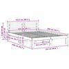 vidaXL Struttura del letto Naturale 150 x 200 cm Pino massello