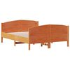 vidaXL Letto senza Materasso Marrone Cera 140x190 cm in Legno di Pino