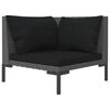 vidaXL Divano da Giardino con Cuscini in Polyrattan Mezzo Tondo