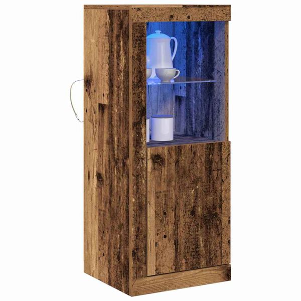 vidaXL Madia LED Marrone 41 x 37 x 100 cm Legno multistrato