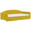 vidaXL Divano Letto Estraibile con Cassetti Giallo 100x200cm Velluto
