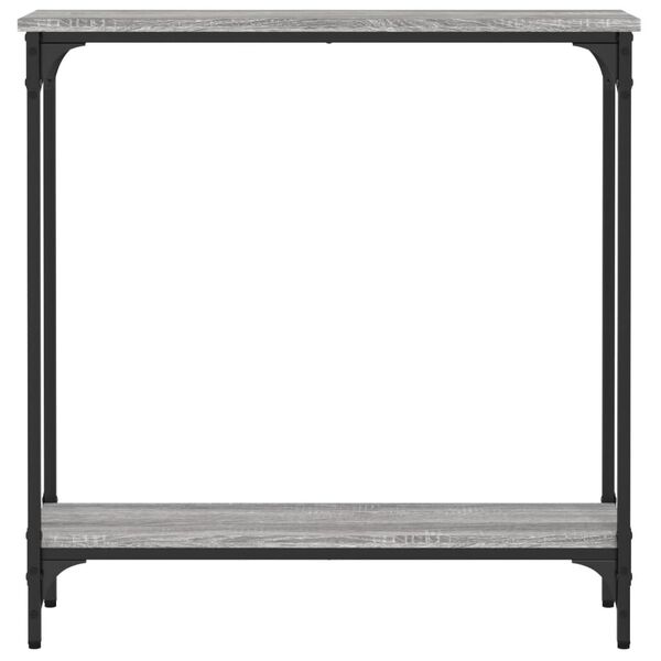 vidaXL Tavolino Consolle Grigio Sonoma 75x22,5x75 cm Legno Multistrato