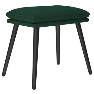 vidaXL Poggiapiedi Verde Scuro 45x29,5x35 cm in Tessuto