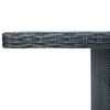 vidaXL Tavolino da Giardino Grigio Scuro Polyrattan e Vetro Temperato