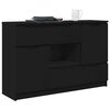 vidaXL Credenza con cassetto Nero 100 x 30 x 65,6 Legno multistrato