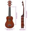 vidaXL Set Ukulele Soprano con Borsa per Bambini Legno Naturale 23"