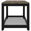 vidaXL Tavolino da Salotto Grigio e Nero 90x45x45 cm in MDF e Ferro