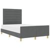 vidaXL Struttura del letto Grigio scuro 160 x 200 cm Tessuto