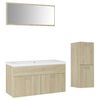 vidaXL Set Mobili da Bagno Rovere Sonoma in Legno Multistrato