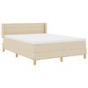 vidaXL Letto a molle con materasso Crema 190 x 140 cm Tessuto