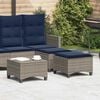 vidaXL Sgabelli Giardino con Cuscini 2 pz Grigio 55x55x36cm Polyrattan
