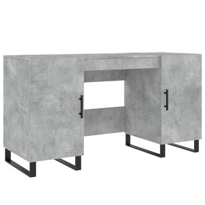 vidaXL Scrivania Grigio Cemento 140x50x75 cm in Legno Multistrato
