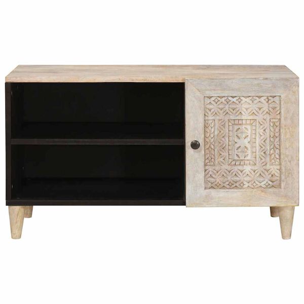 vidaXL Unit&agrave; TV con porta Bianco 80 x 33 x 46 cm Legno multistrato
